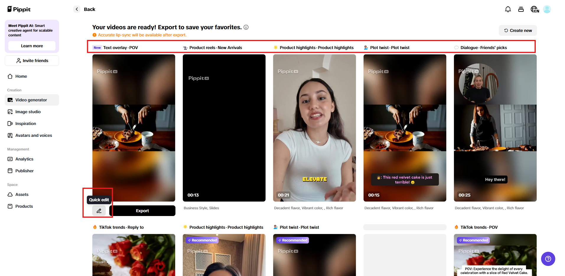AI-powered videos