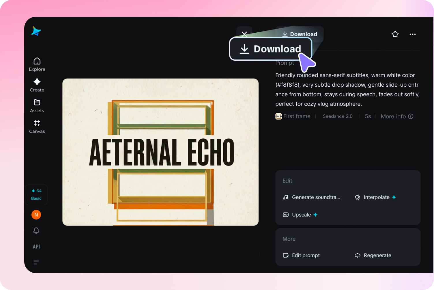 Download animated text video file