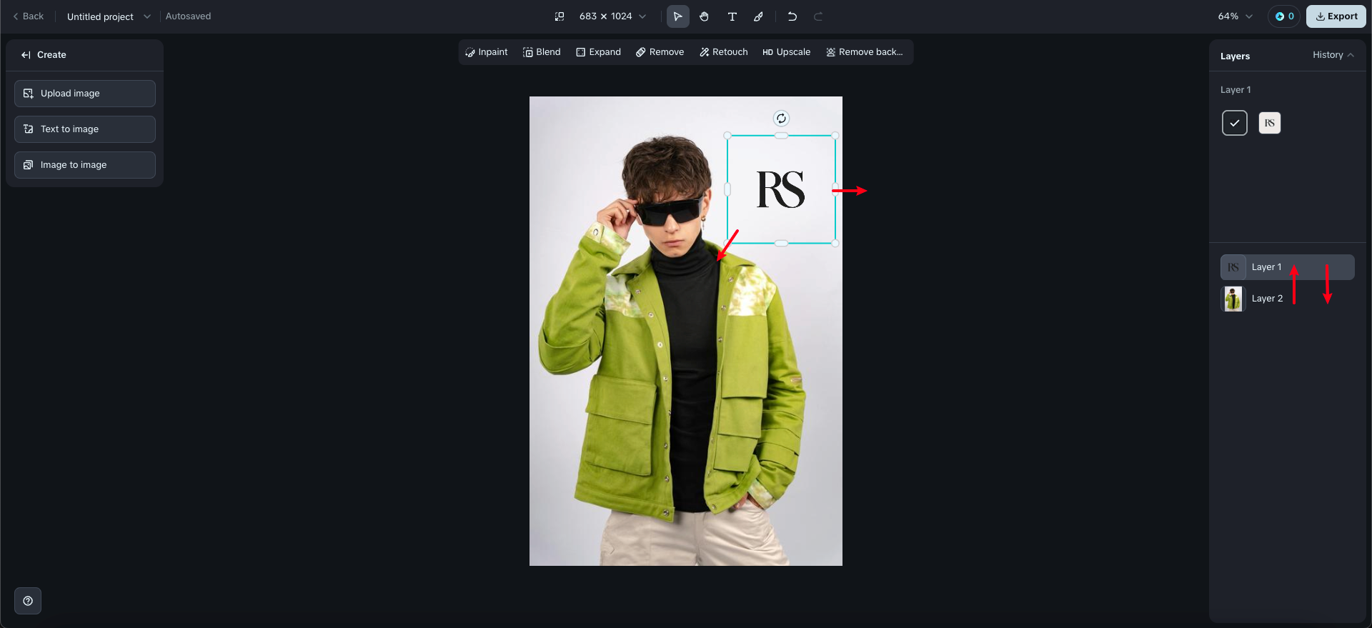 insert logo on picture for free