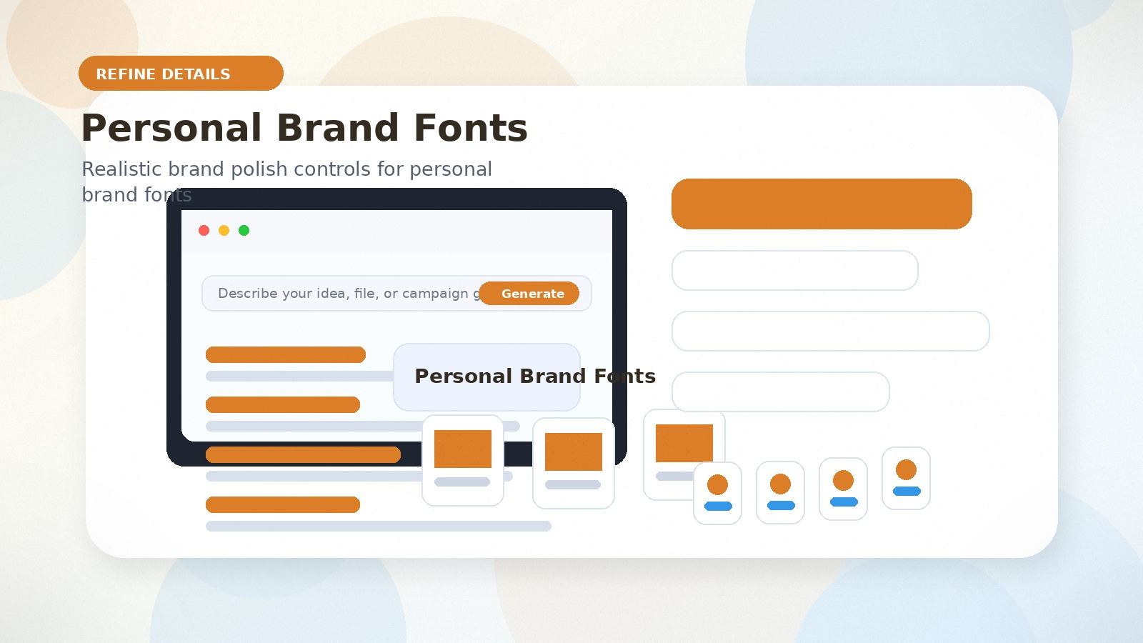 Personal Brand Fonts realistic refine details visual for personal brand fonts