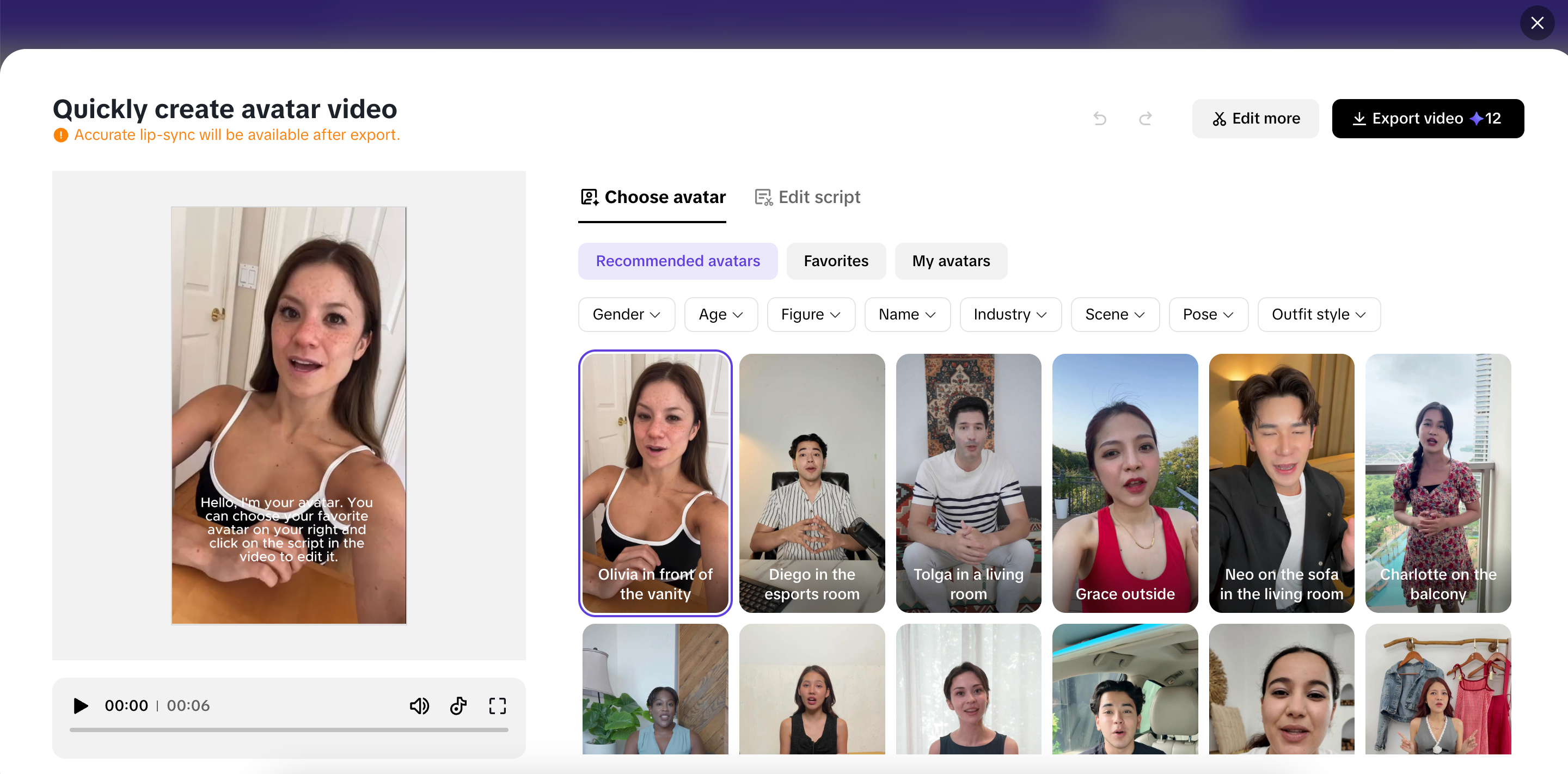 Lifelike avatars and voices