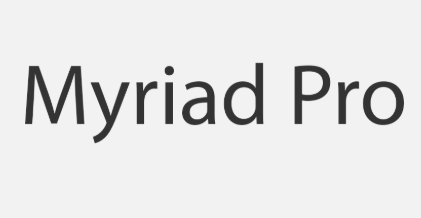 Шрифт Myriad Pro