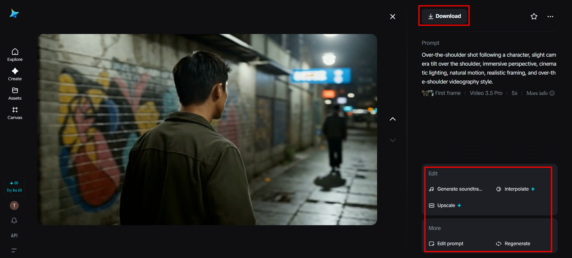 Preview and download the video