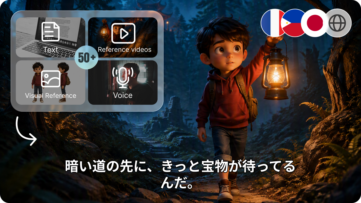 Create complete 3D videos with up to 50 multimodal inputs