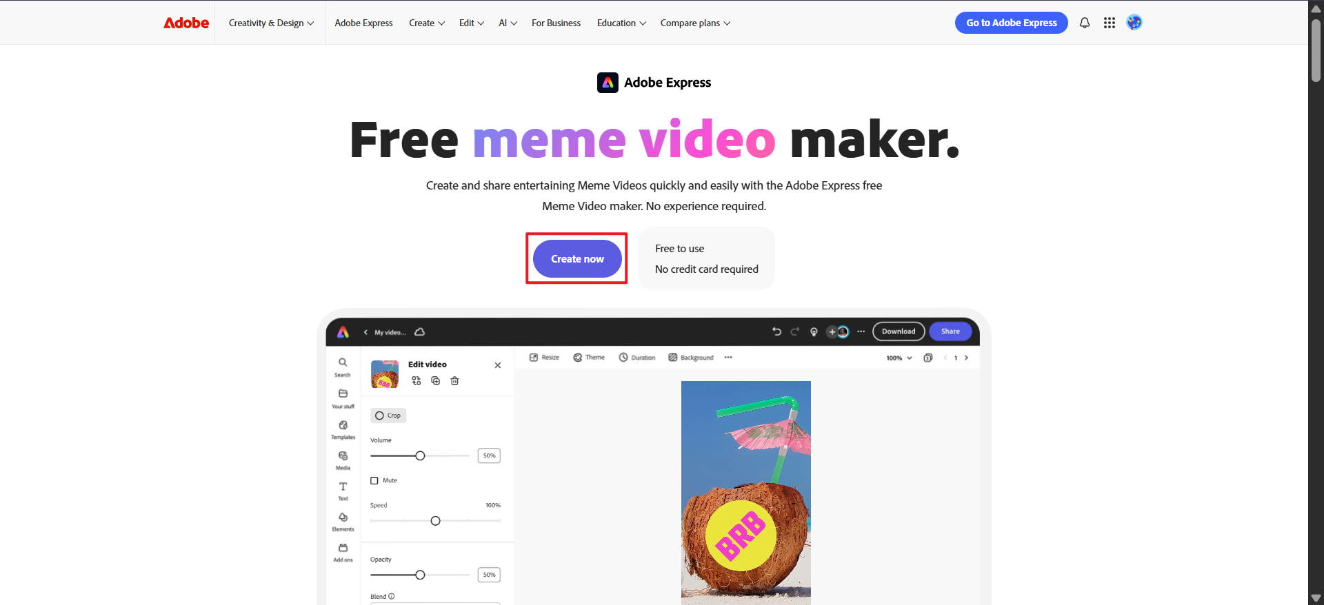 make a meme from a video