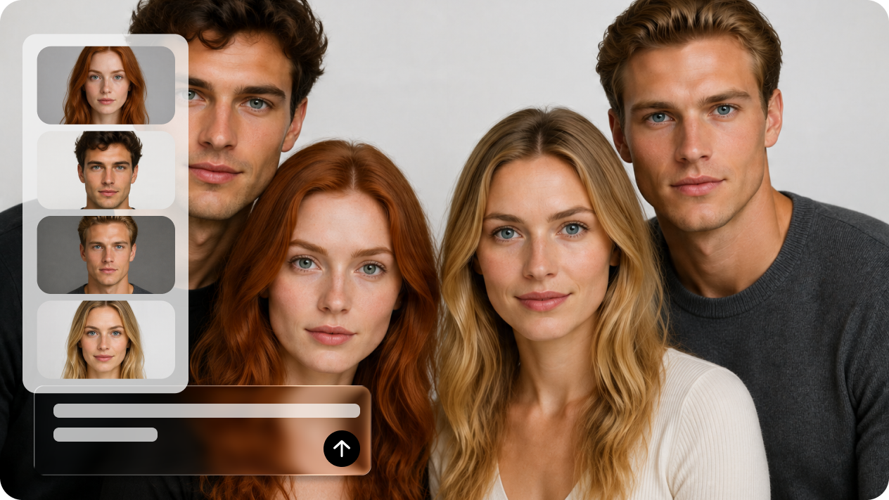 Merge multiple photos into one group shot with image-to-image