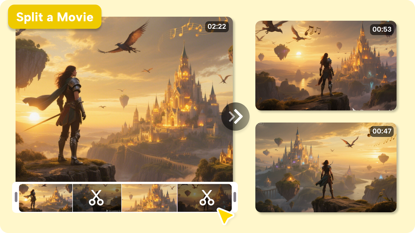 Main keyword split a movie