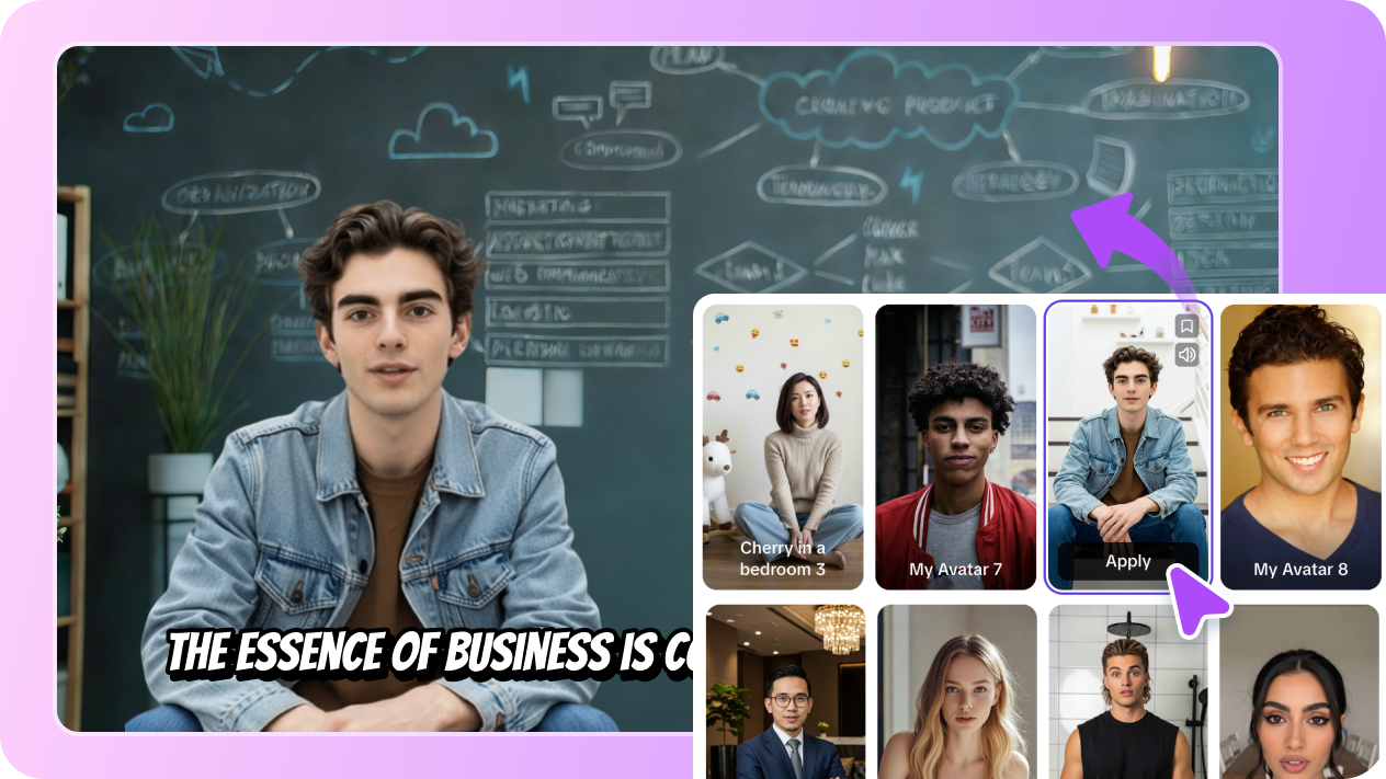 Explain videos with custom avatars