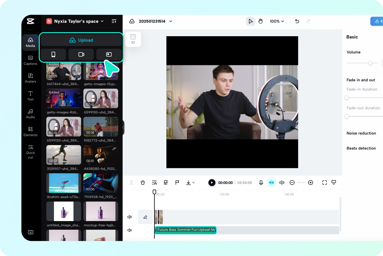 Open the video editor