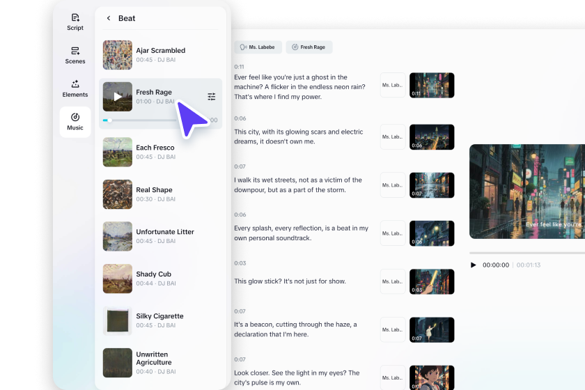 Edit the created AI girl video