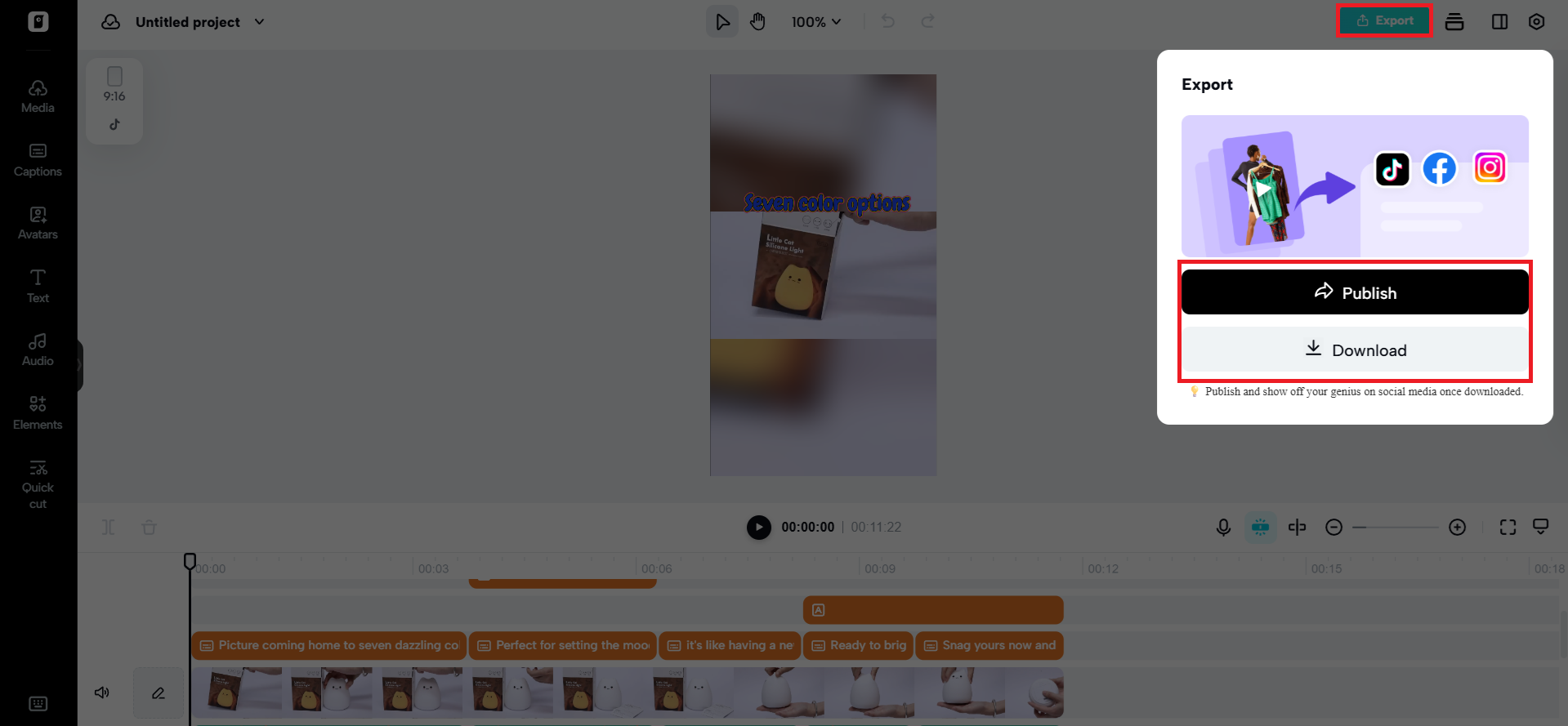 Export your video