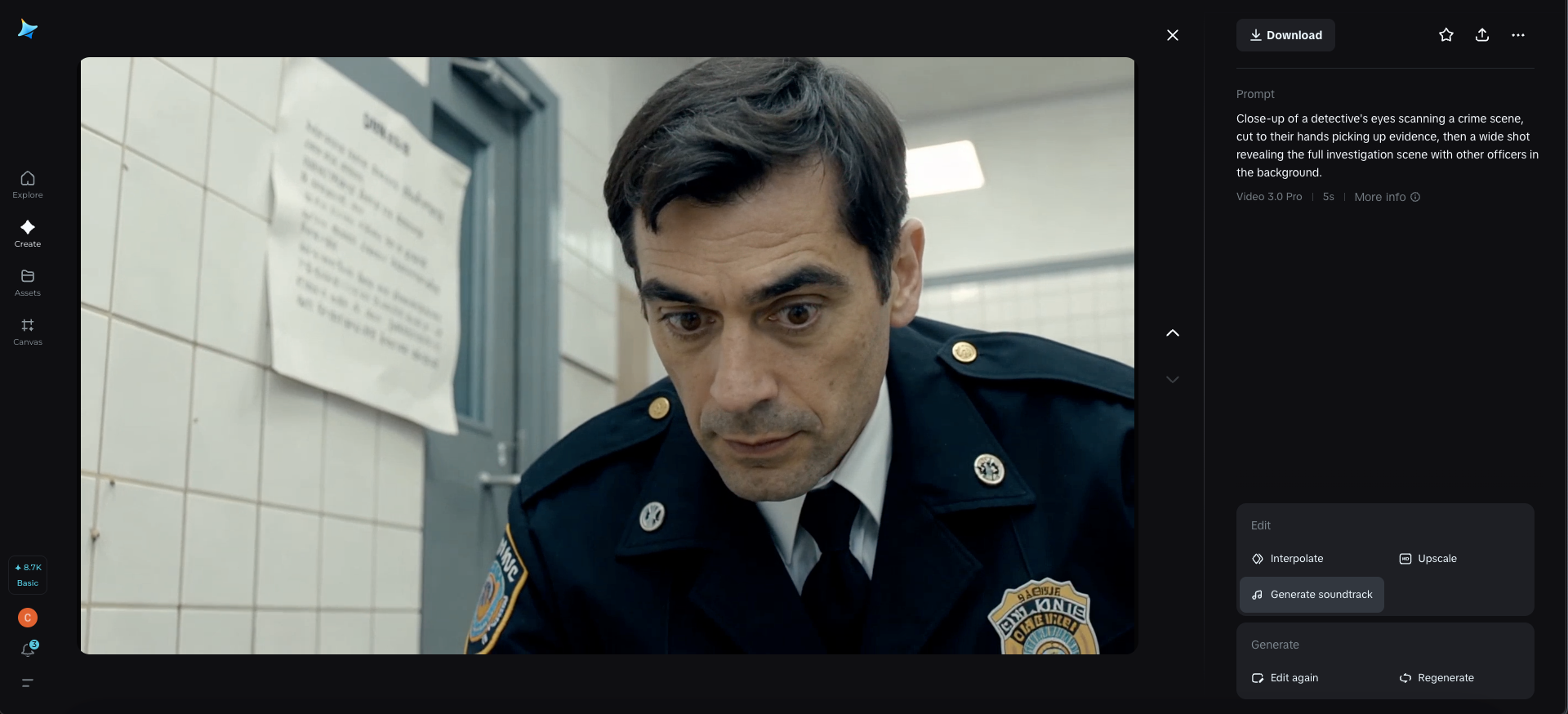 Multi-shot cinematic storytelling