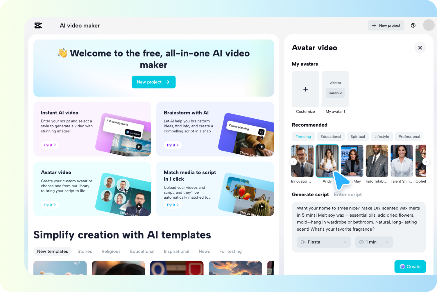 Membuat avatar AI di CapCut