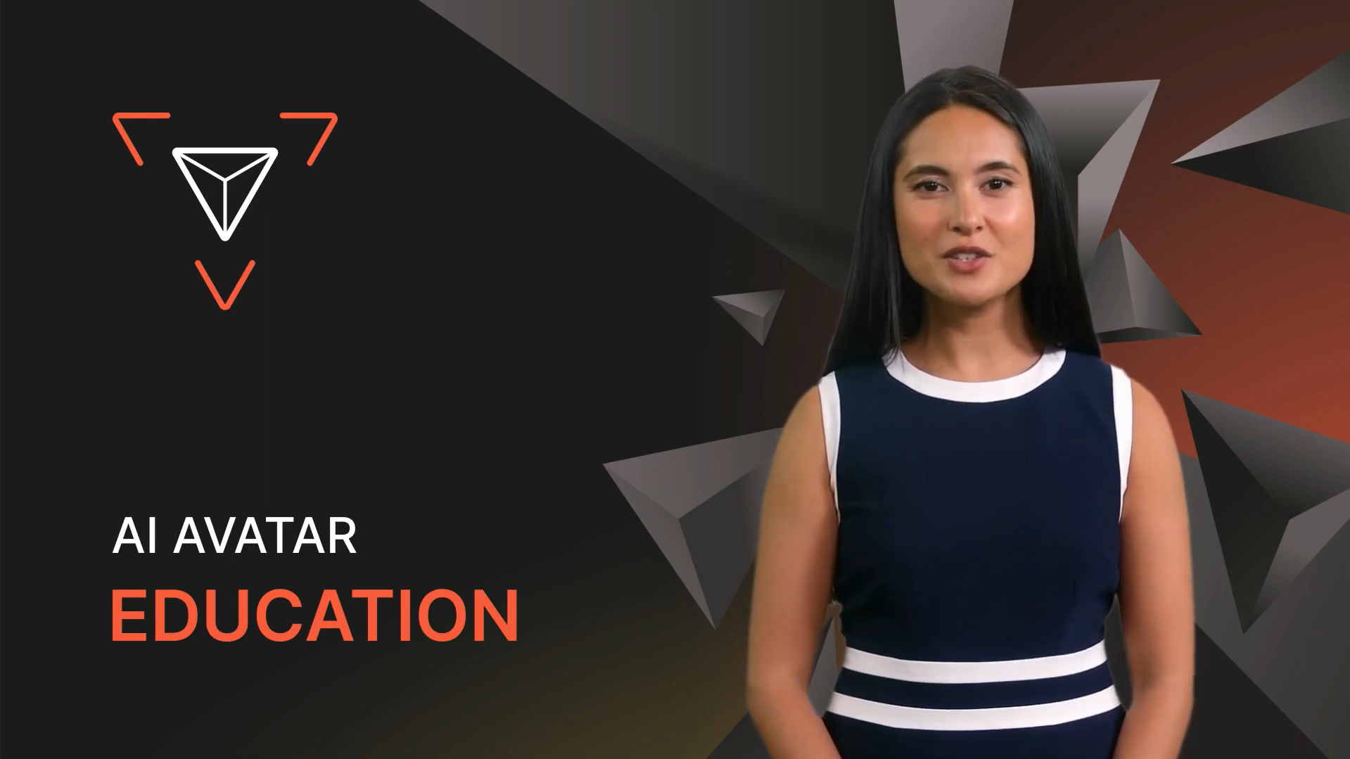 Educational videos featuring an AI presenter