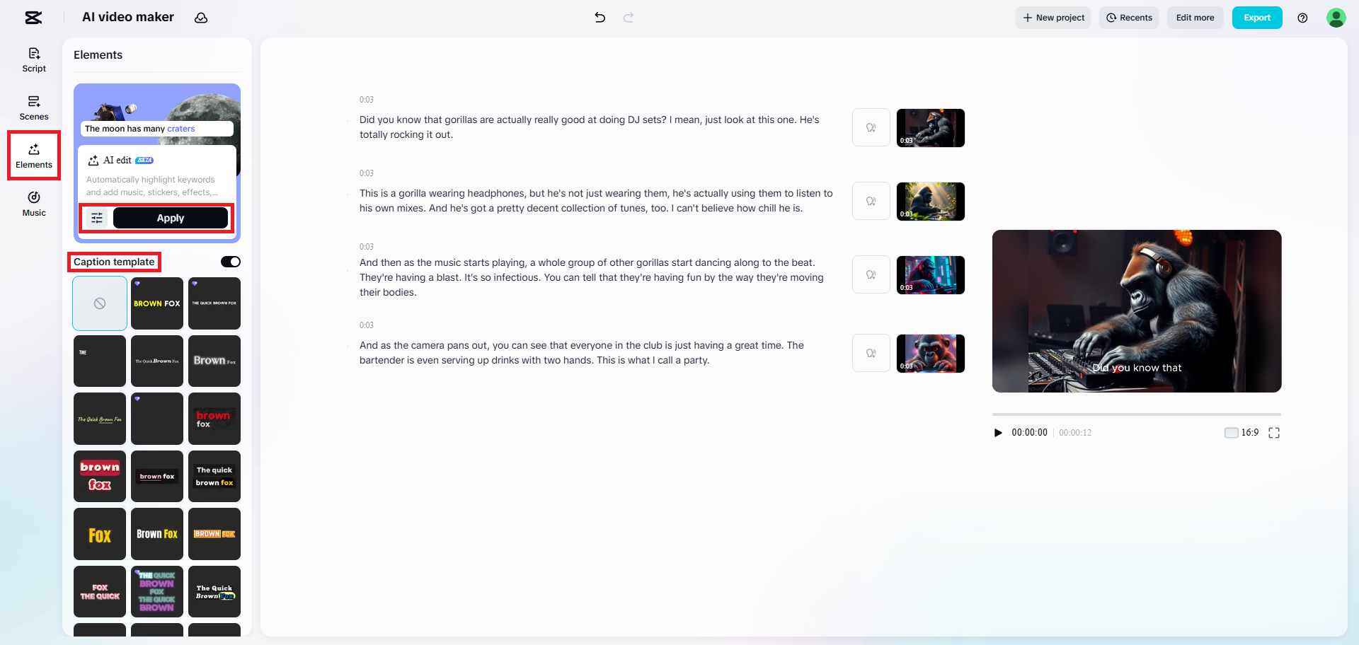 Explore the elements tab