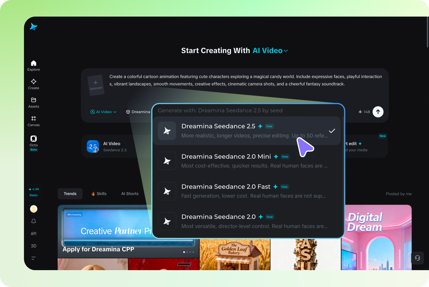Customize settings and generate