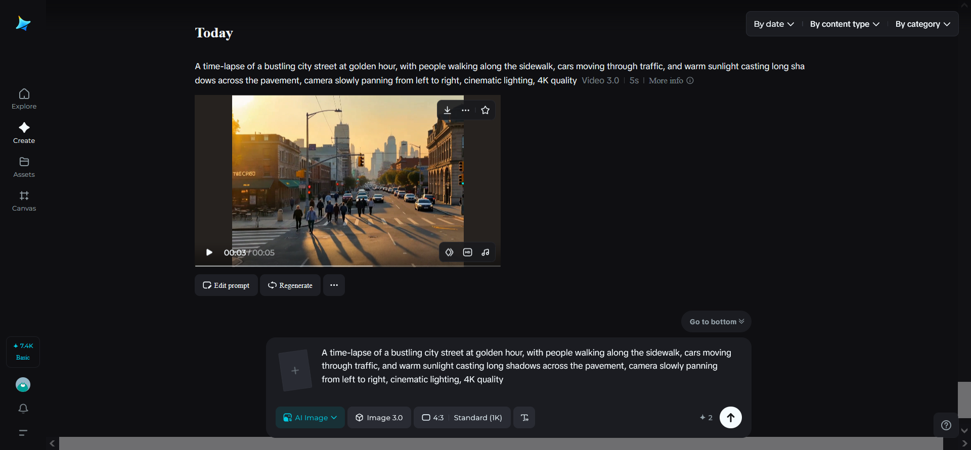 Text to video generation