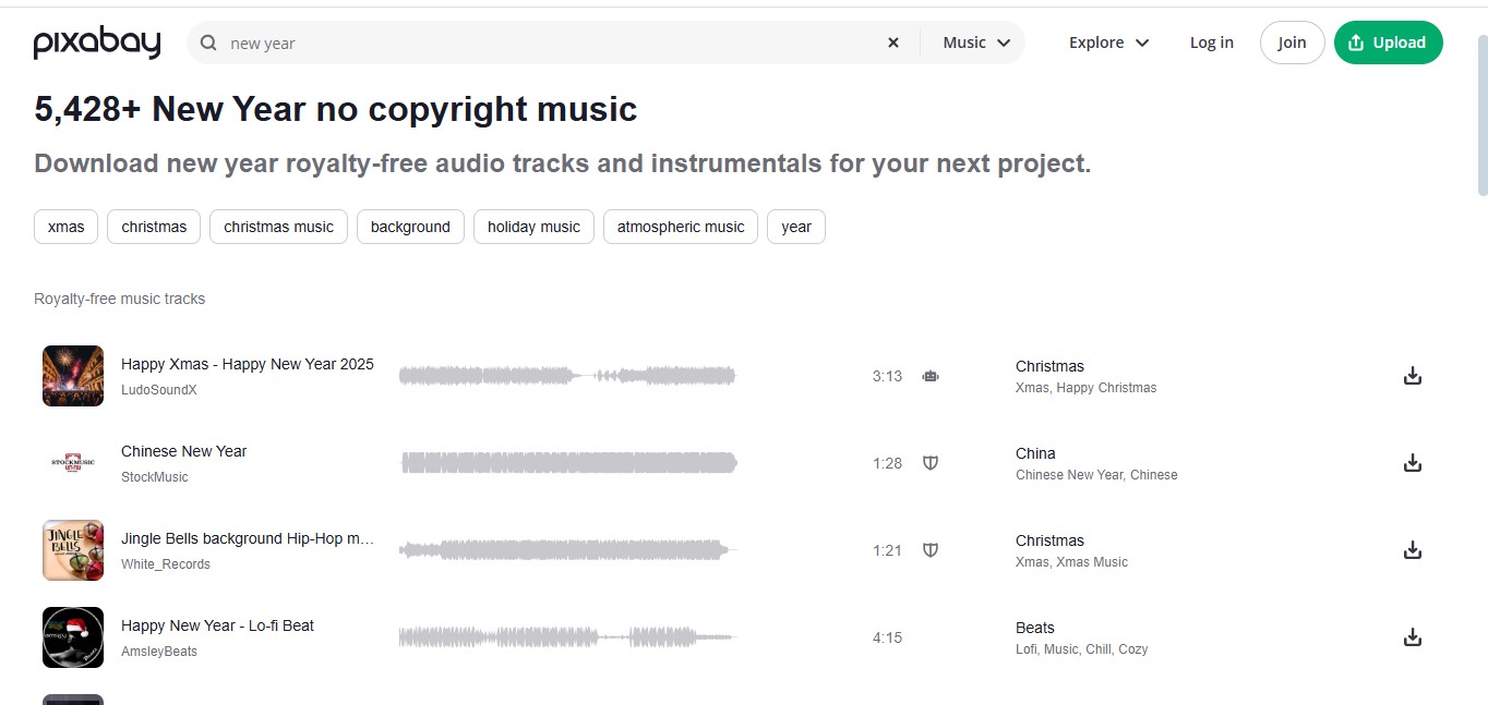 Pixabay - Descarga gratuita de la canción Feliz Año Nuevo