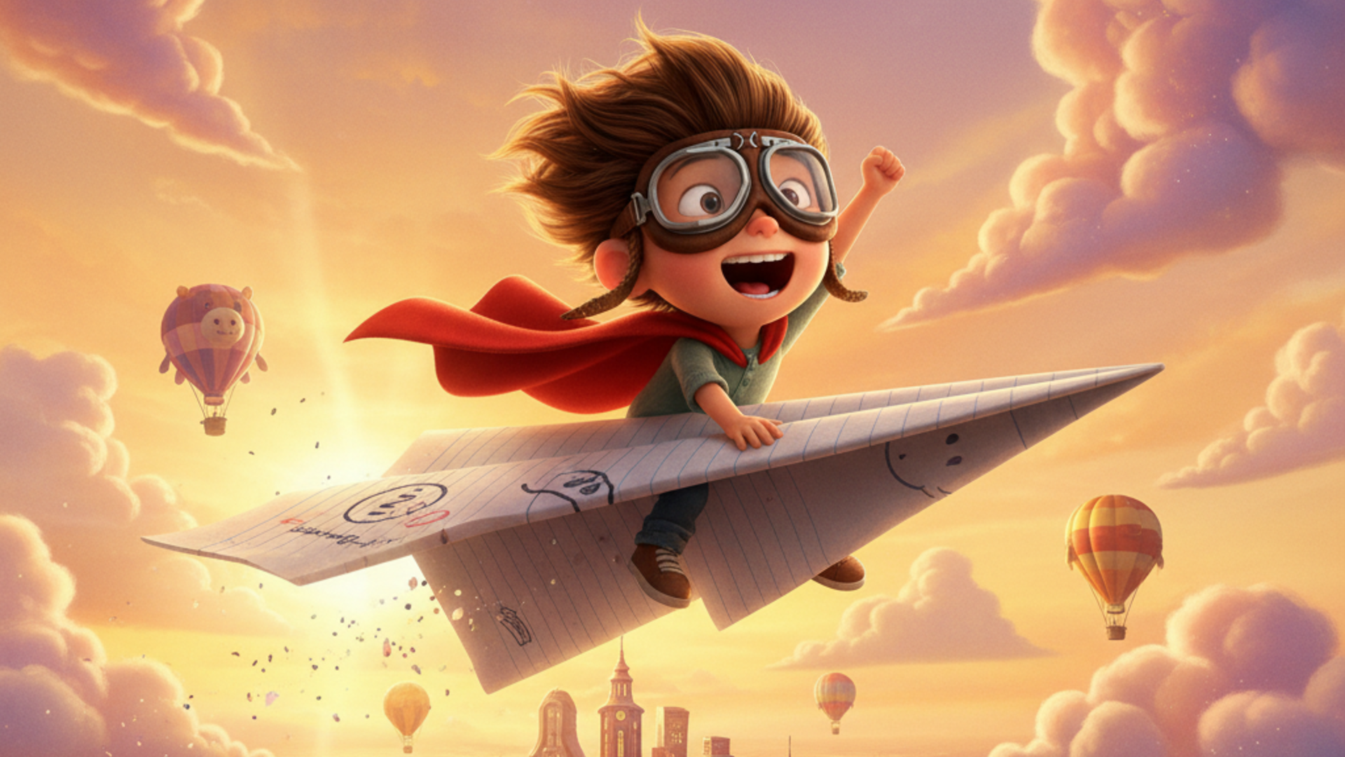 Pengembaraan kapal terbang dalam gaya Pixar