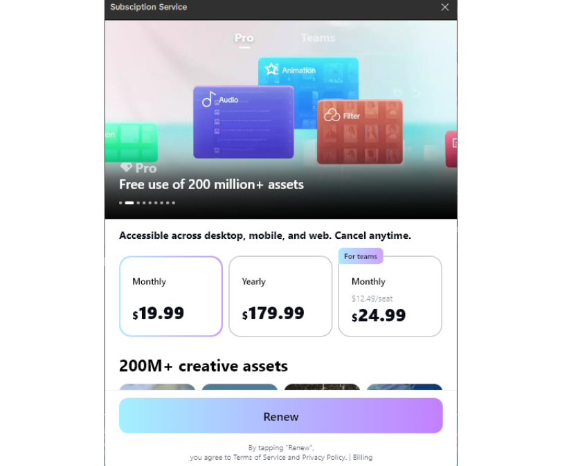 CapCut Pro pricing