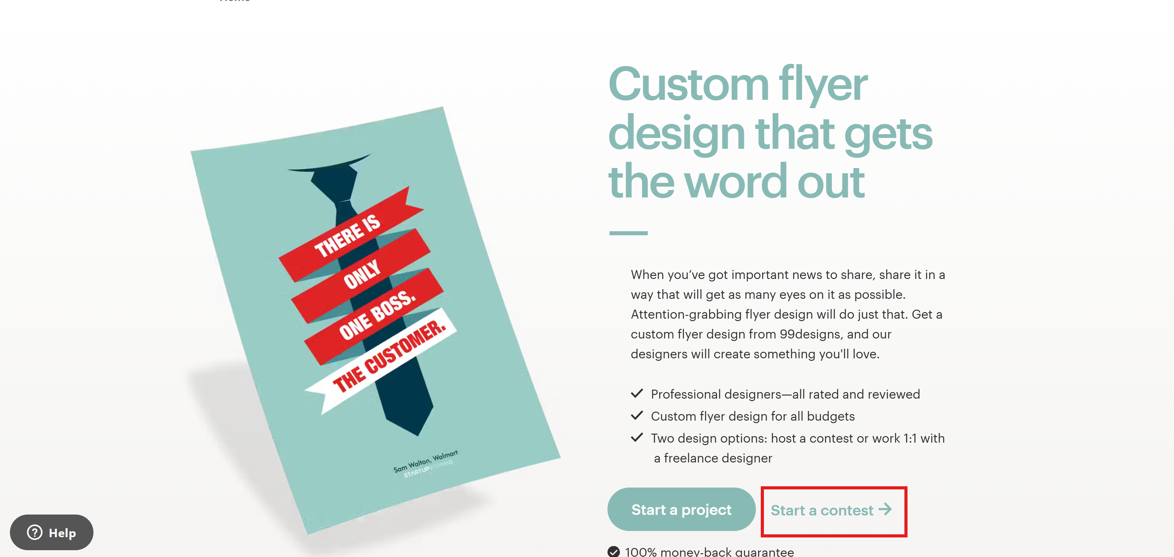 99designs: Start a contest for church flyer design