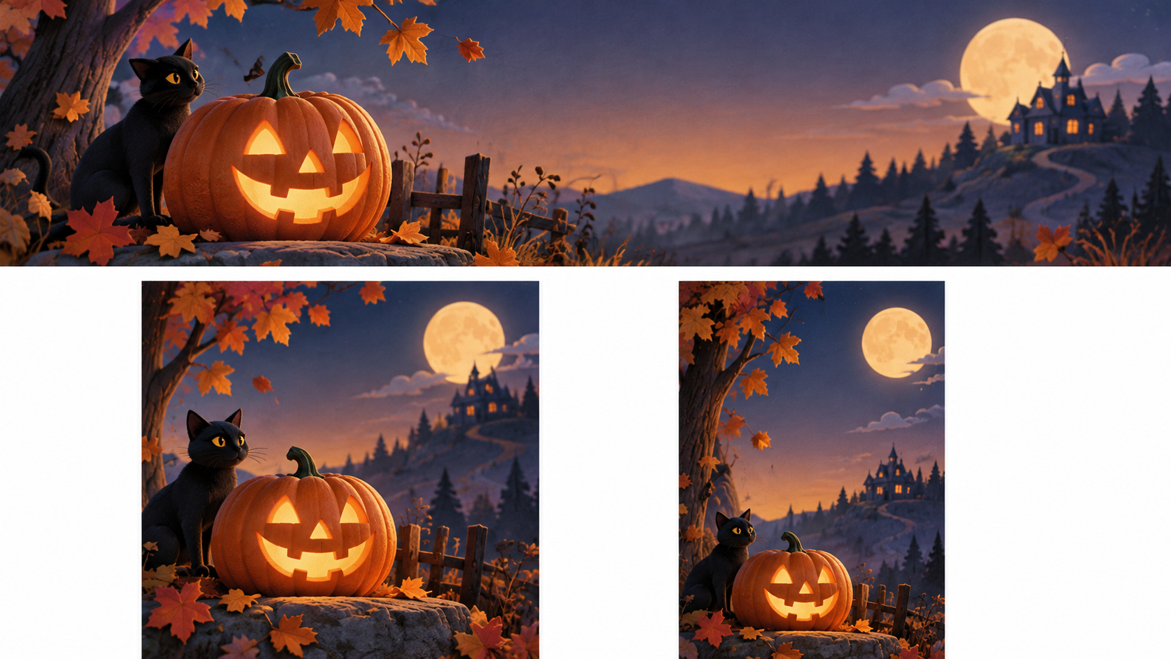 Adapt Halloween Artwork for Banners, Square Posts and Stories