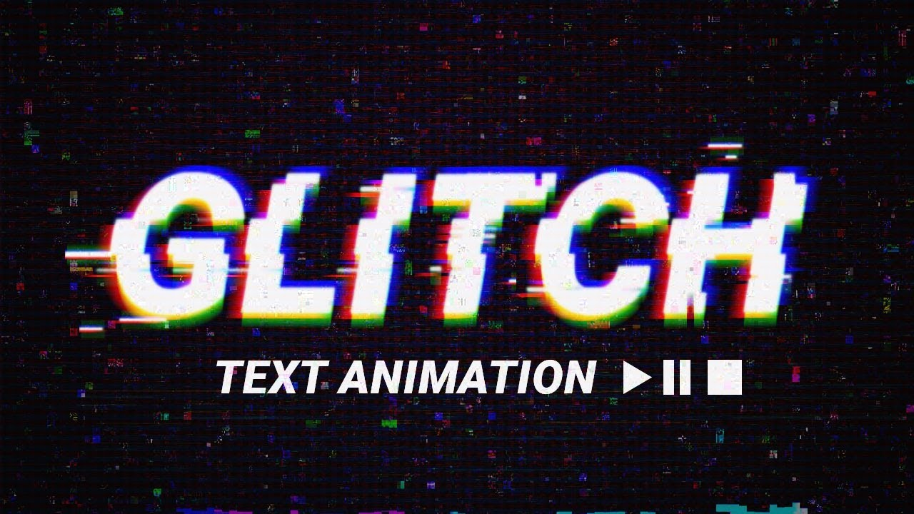 Glitch text animation in Alight Motion