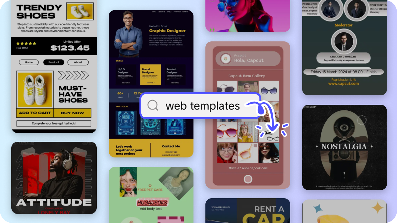 Customizable web templates for unique branding