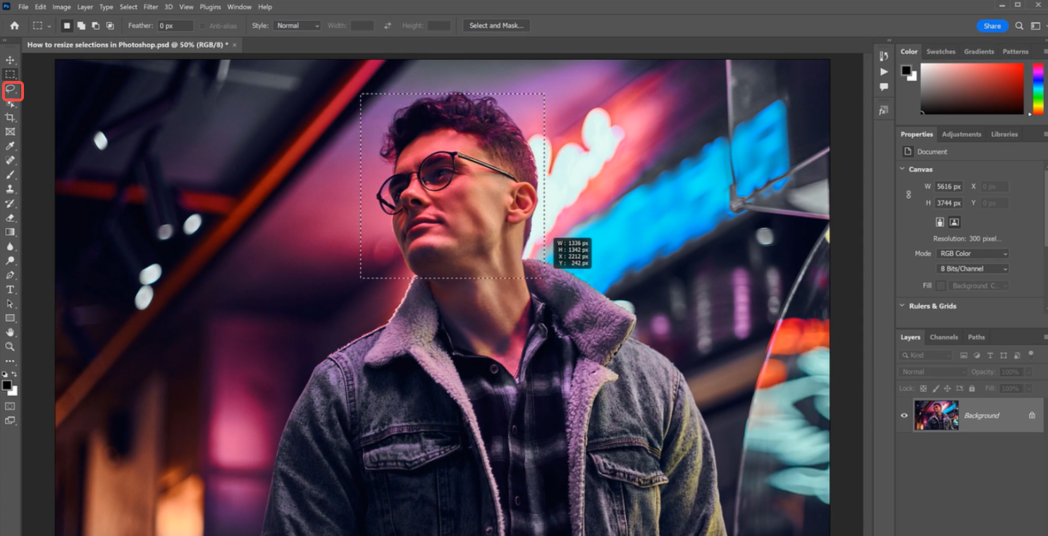 Välj ett specifikt område