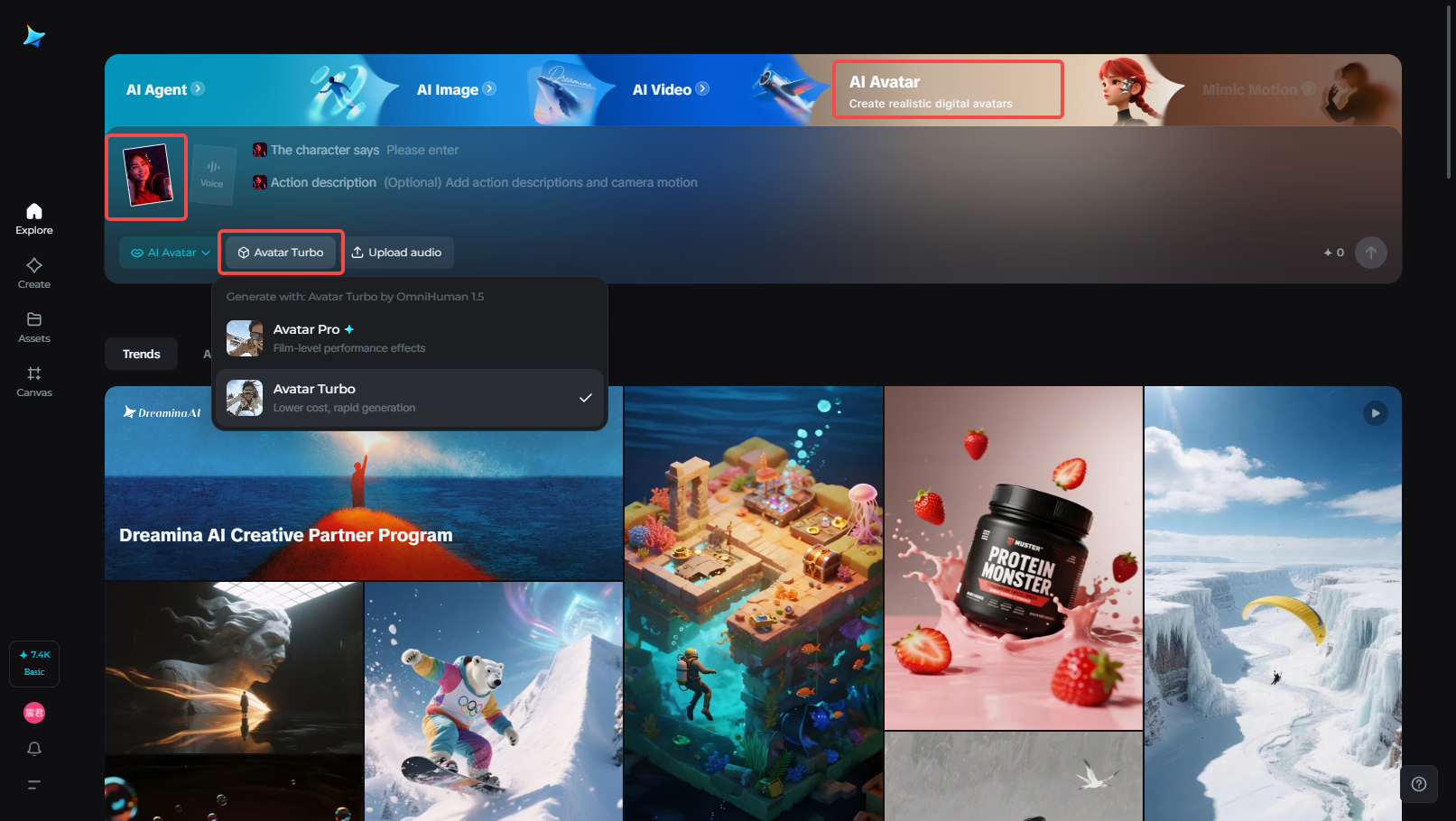 Envie a imagem do seu personagem