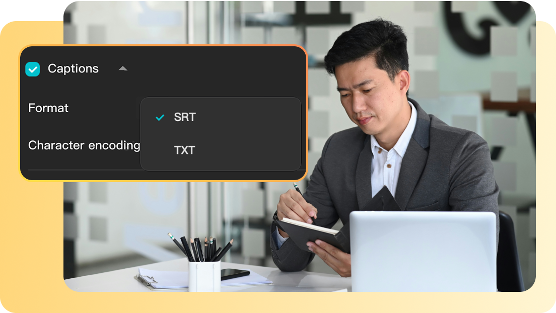 Export čínských překladů ve formátech SRT nebo TXT