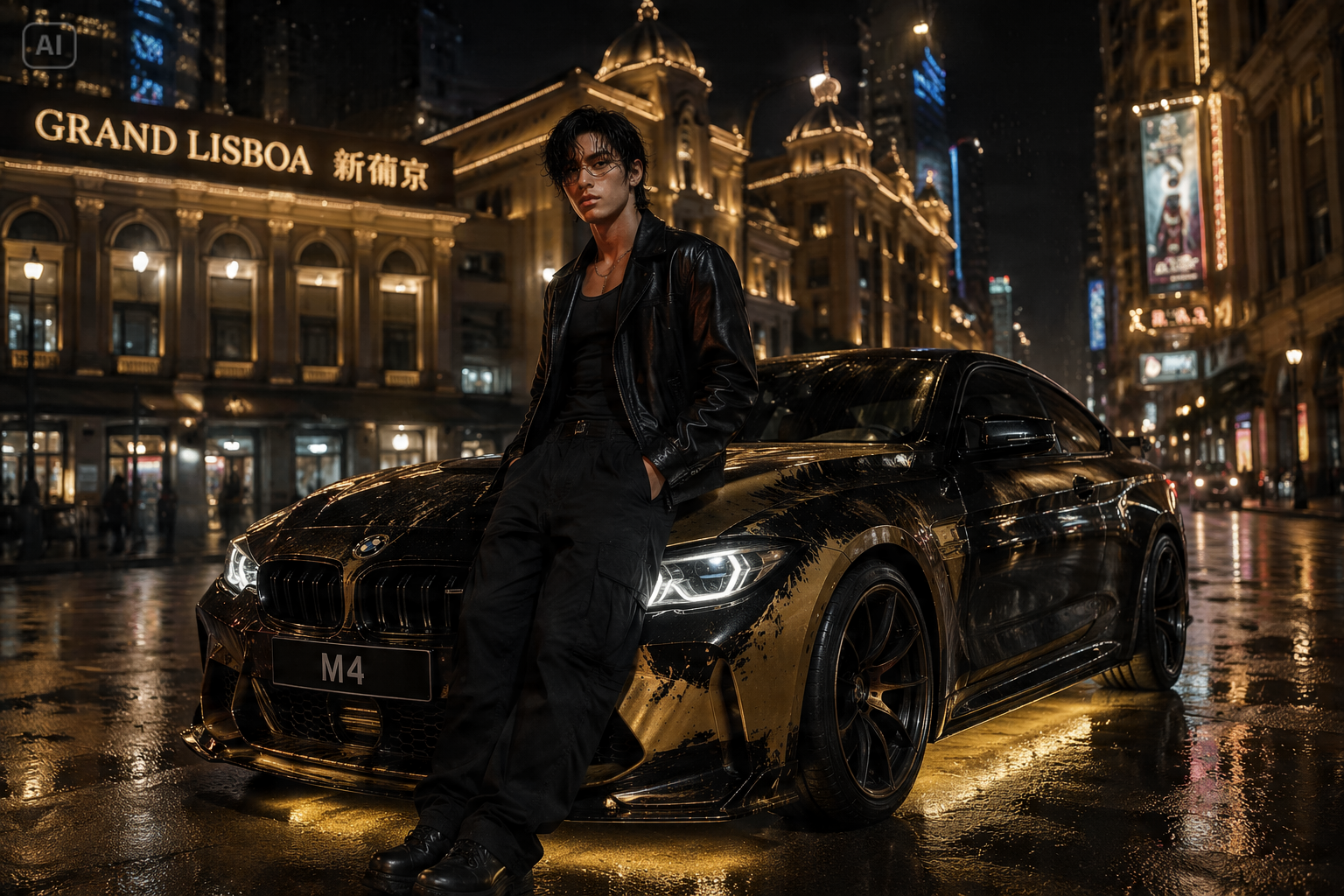 Neon BMW Street Attitude Foto