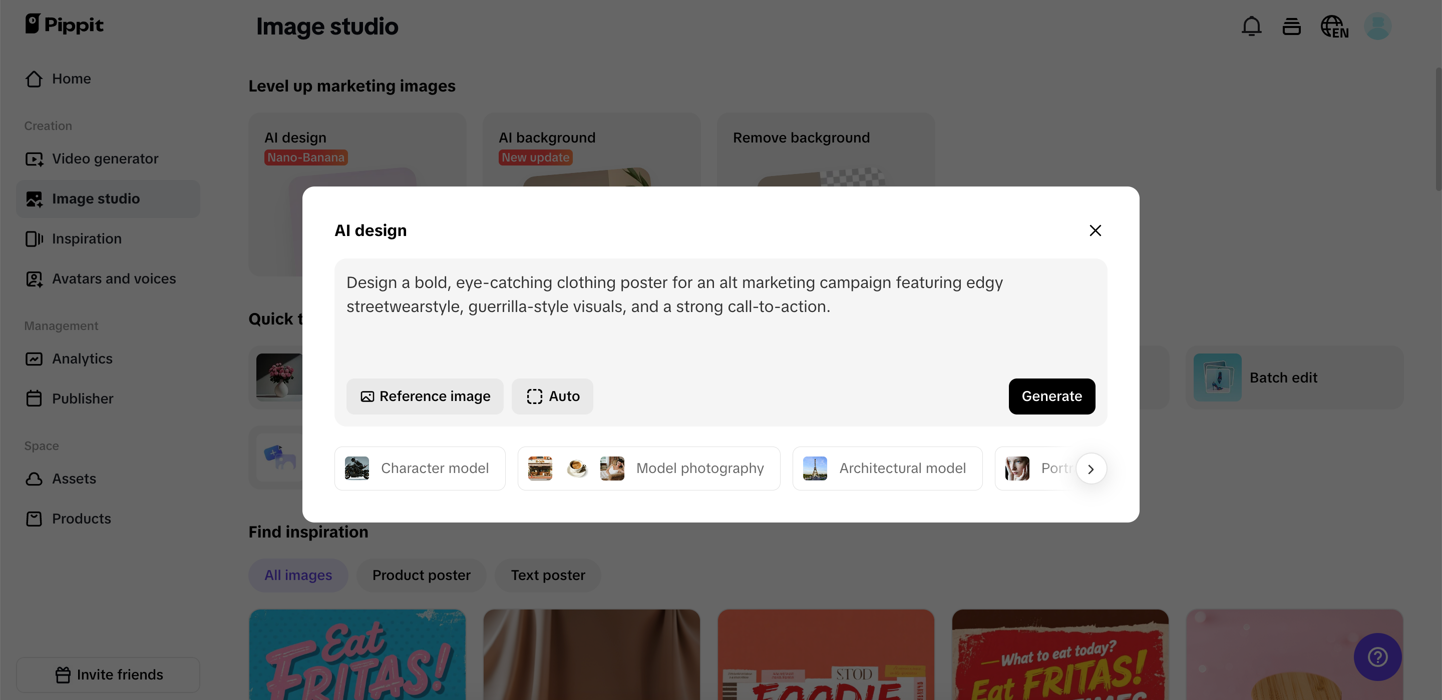 Magdagdag ng mga prompt at larawan
