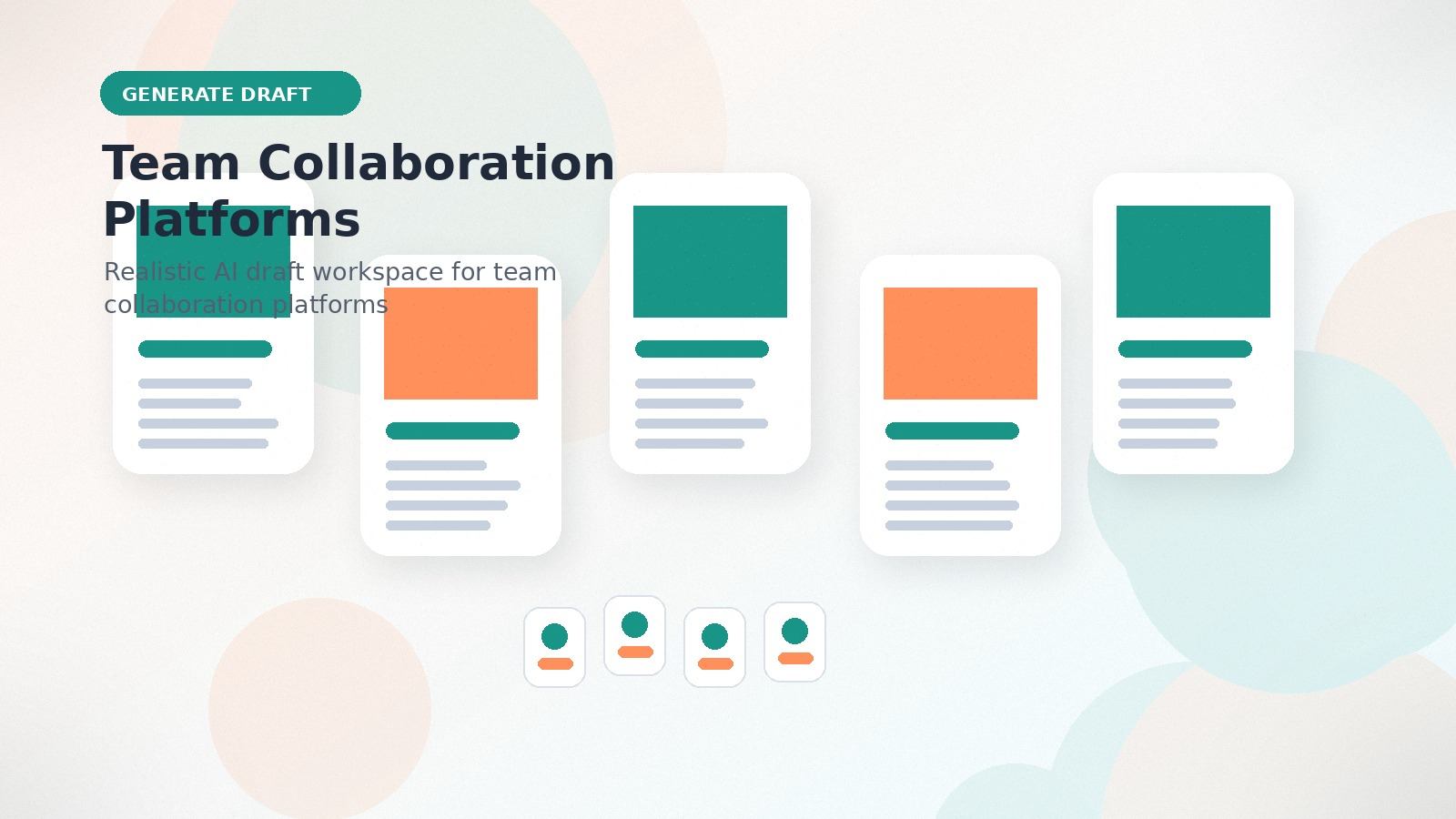 Team Collaboration Platforms realistic generate draft visual for team collaboration platforms