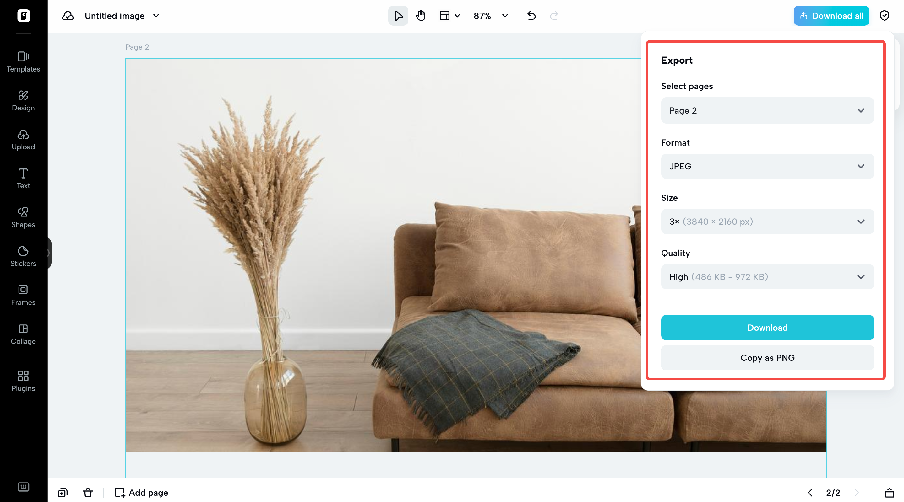 High-resolution output