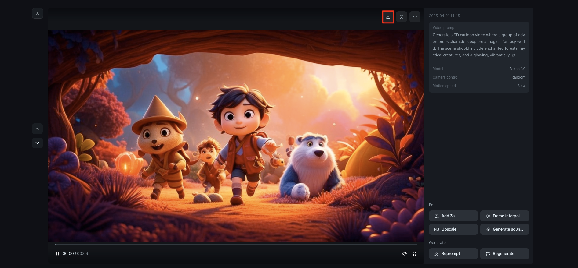 I-download ang iyong 3D animation