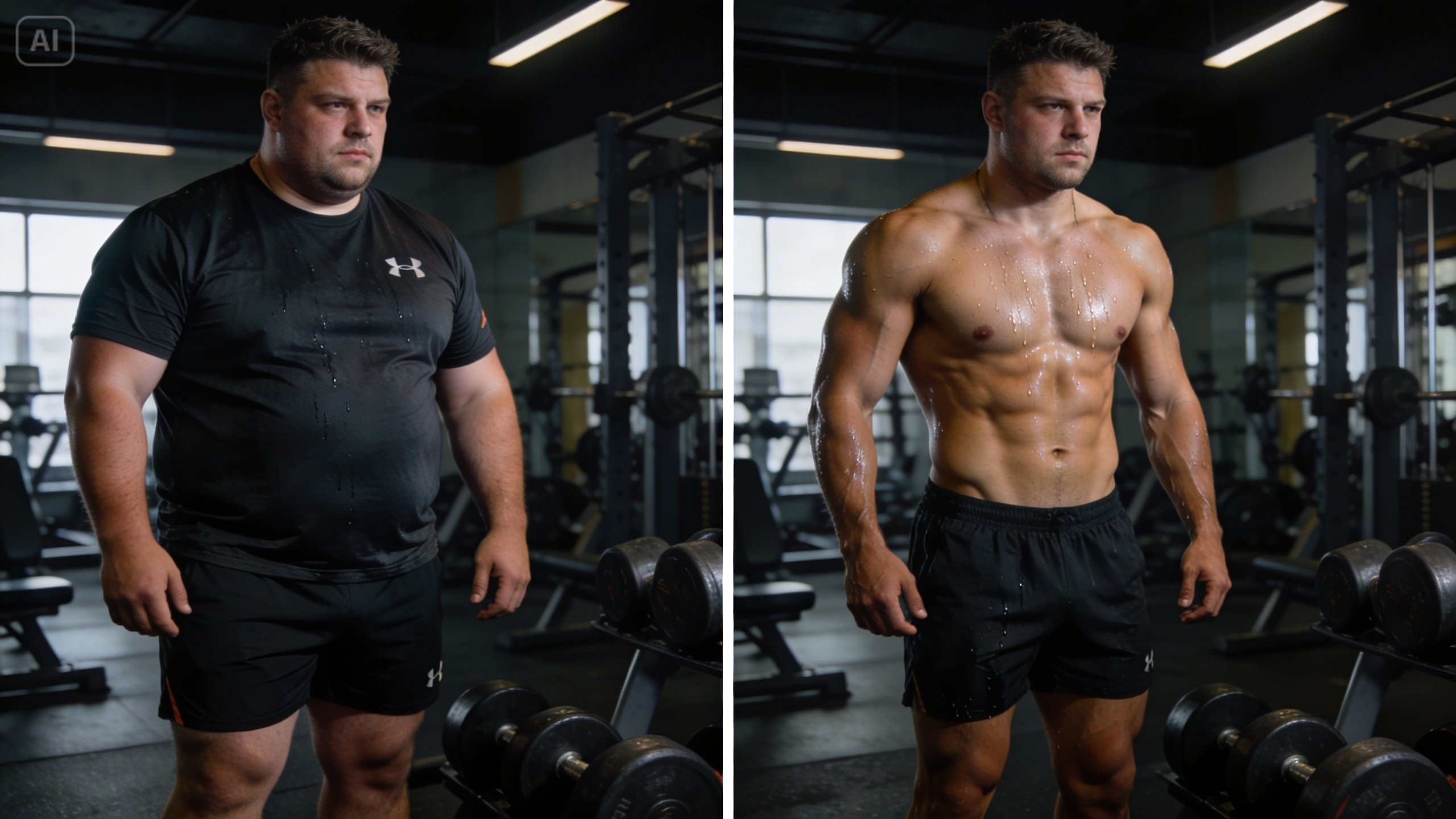 Realistische ai skinny filterresultaten met behoud van textuur en geen achtergrondvervorming