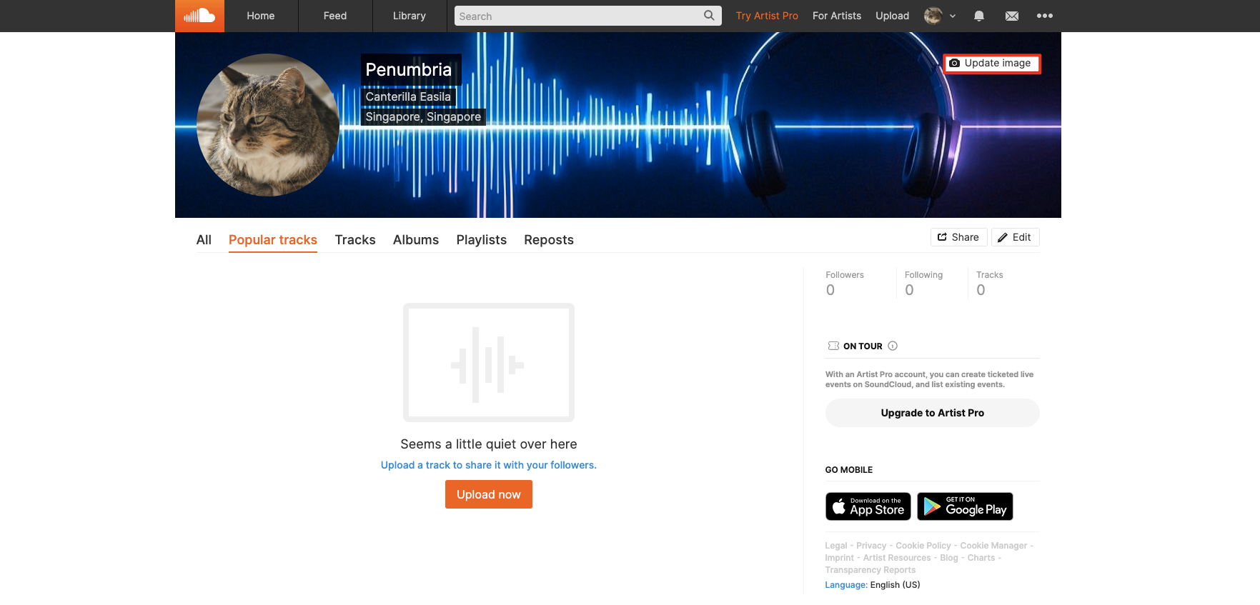 Mga larawan ng header para sa SoundCloud