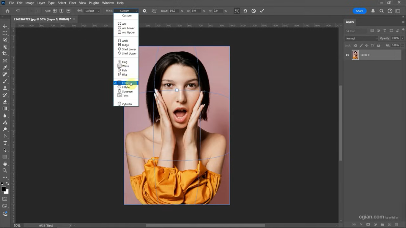 Customize the Warp Grid and Style