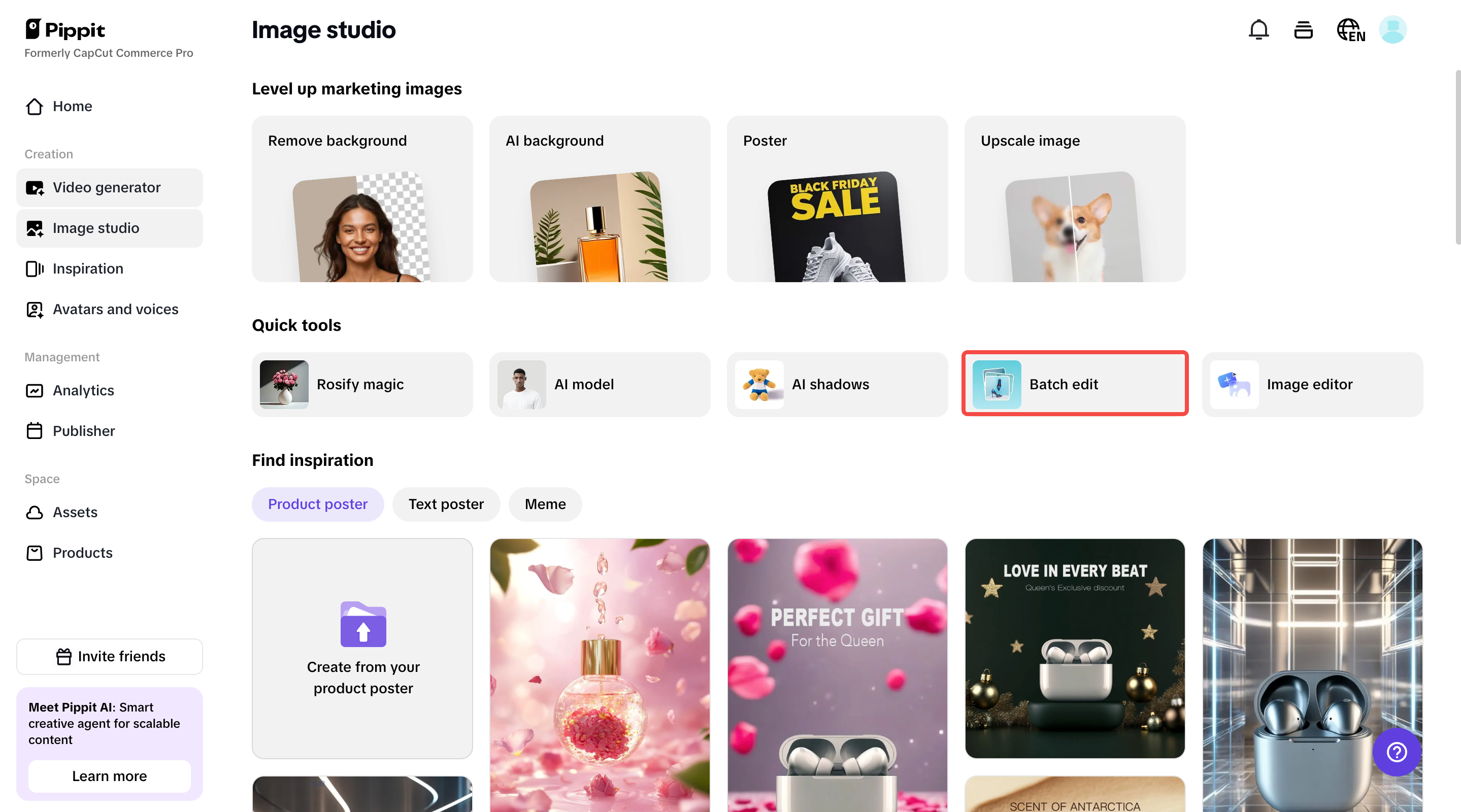 Batch editing for bulk images