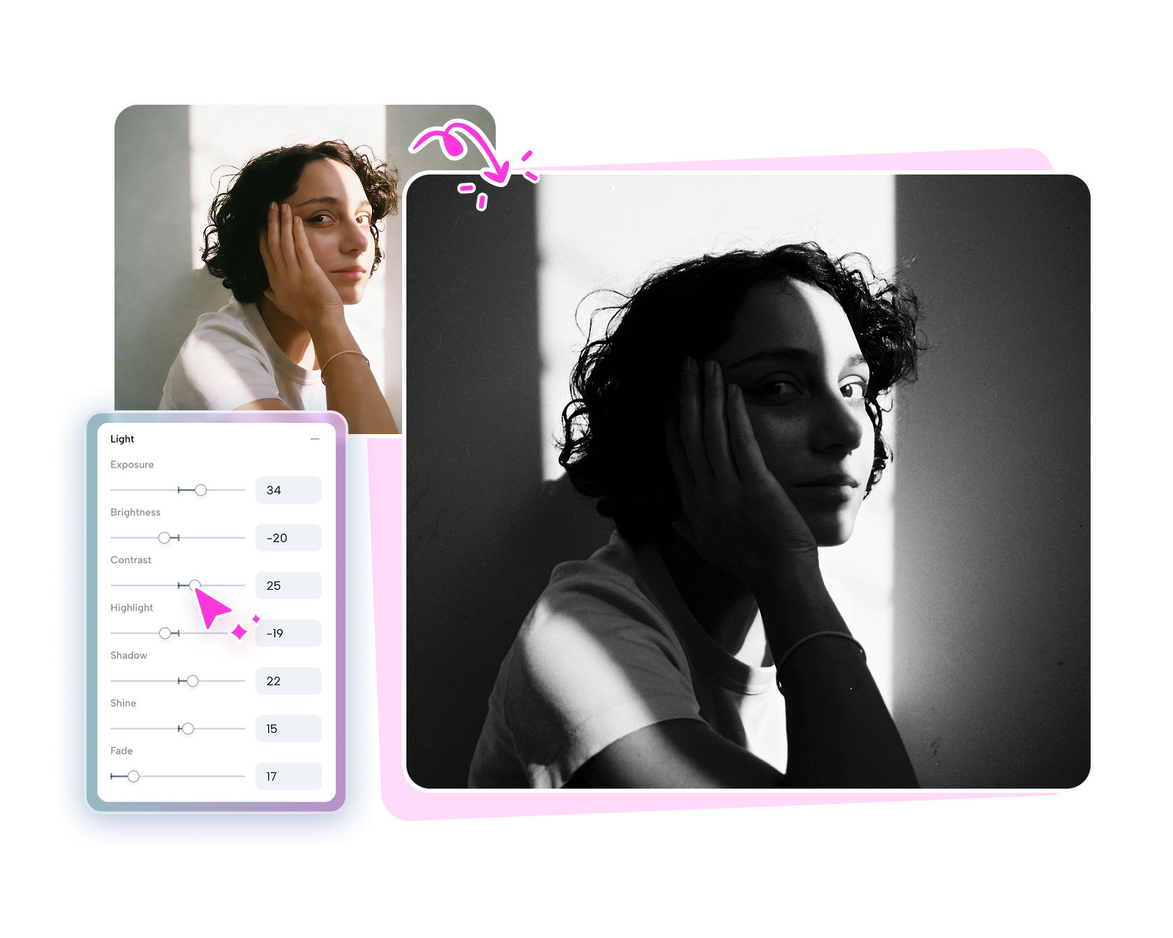 black and white filter