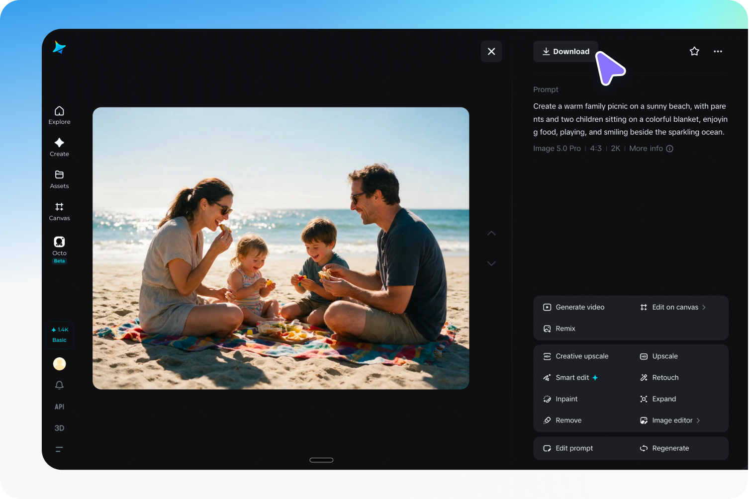 Preview, refine, and download