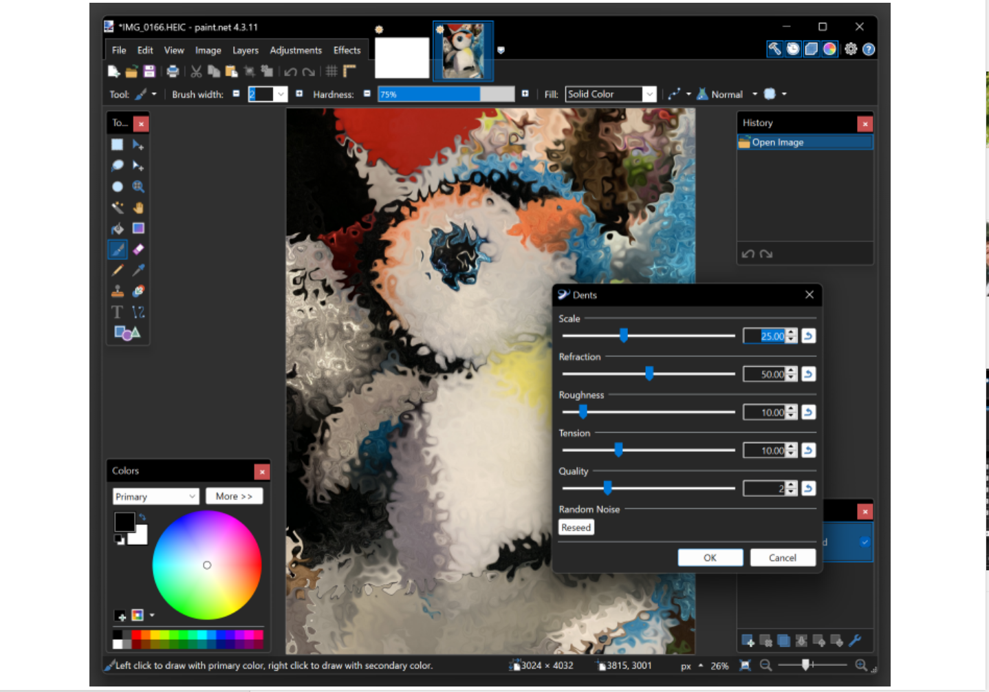 Paint.NET Schnittstelle - einfacher Fotoeditor für Windows