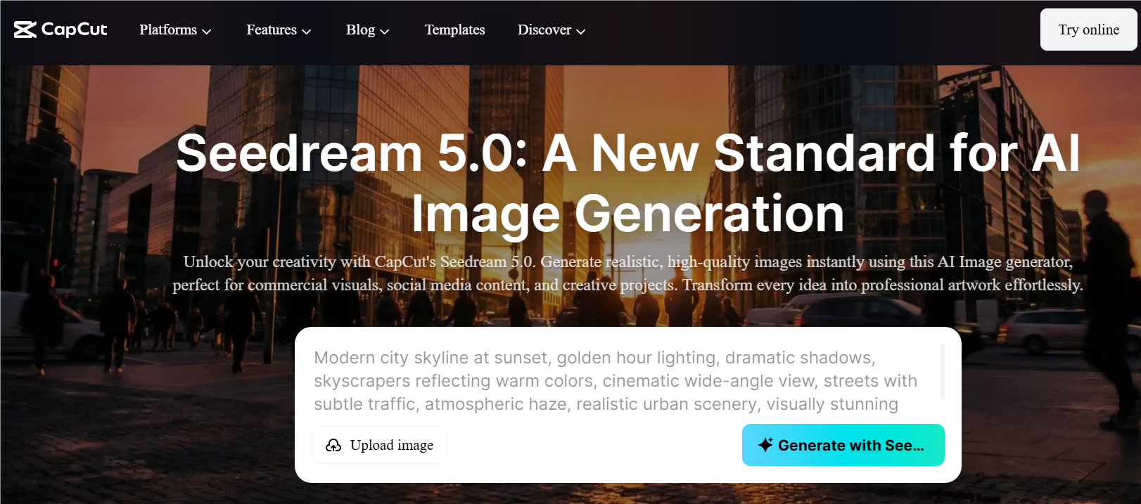CapCut Seedream 5.0 AI Image Generator