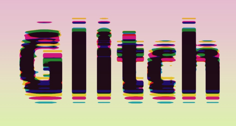 Types of Alight Motion text presets: Glitch text