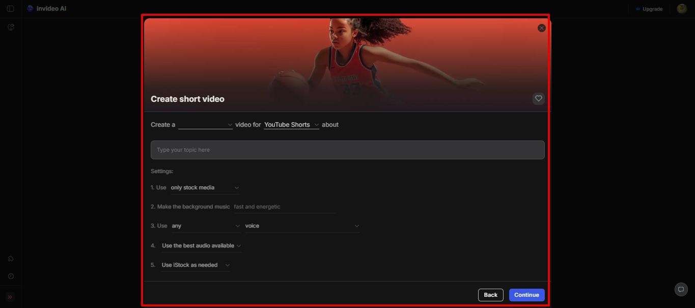 Invideo AI content creator