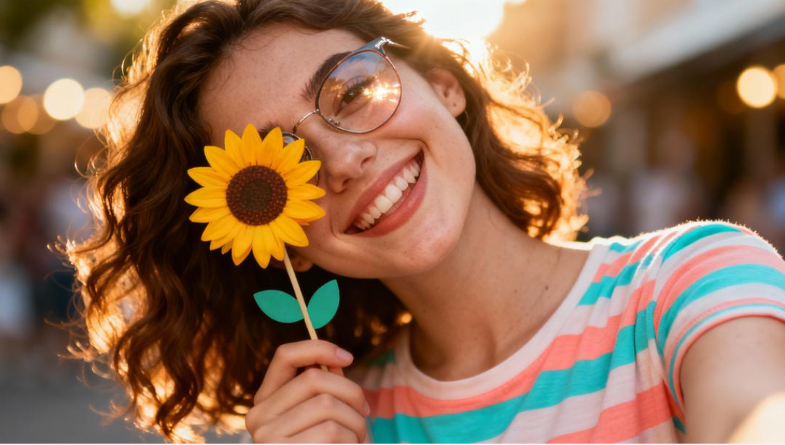 Cute & fun selfie picture