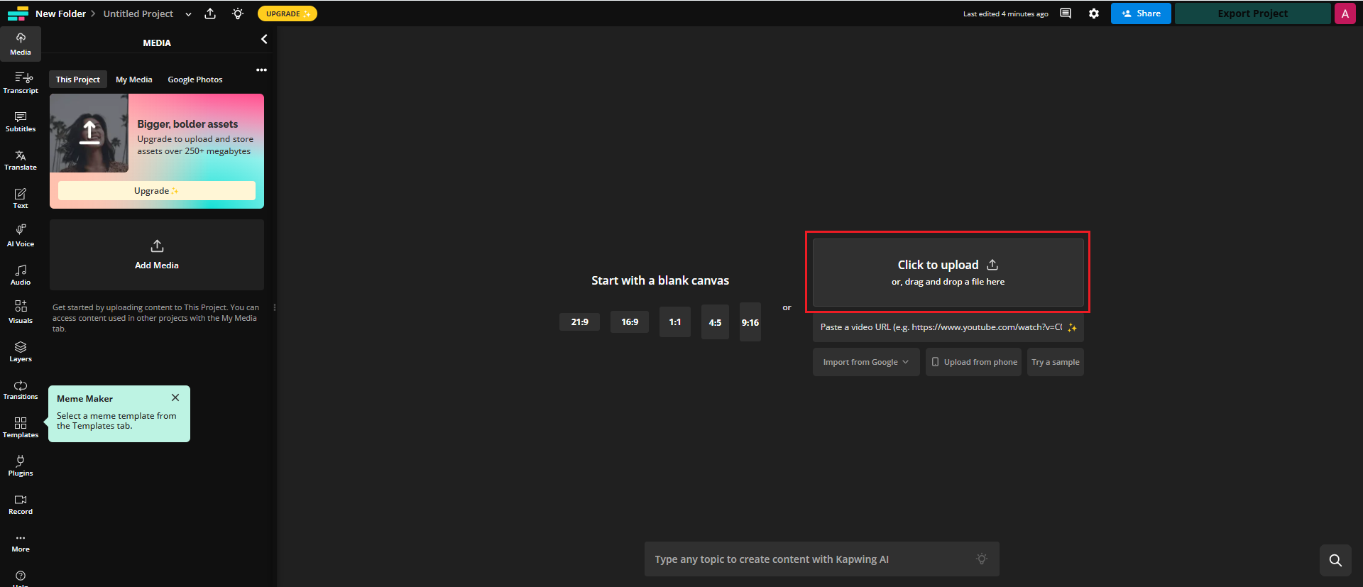 kapwing meme creator