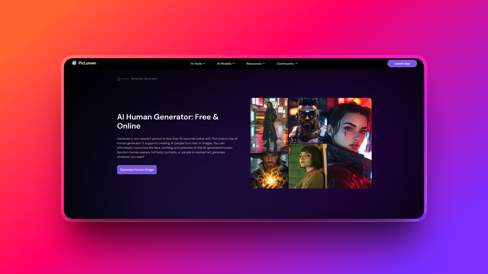 AI human generator by PicLumen