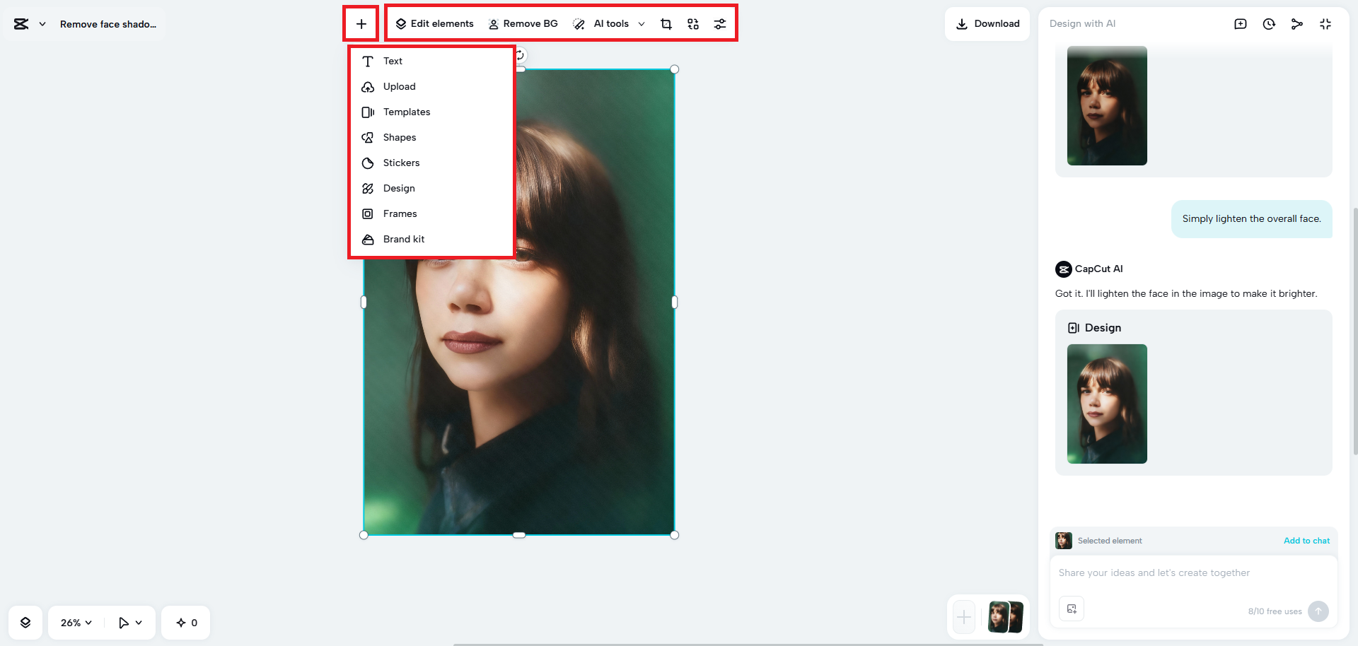 Edit your image by manually adding elements